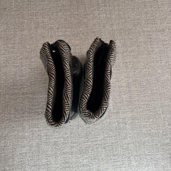 SPERRY Black Top Sider Herringbone Wedge Waterproof Rubber Boots, Size 6M - Picture 5 of 8